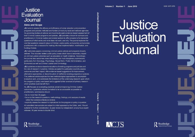 Photo: Justice Evaluation Journal Cover